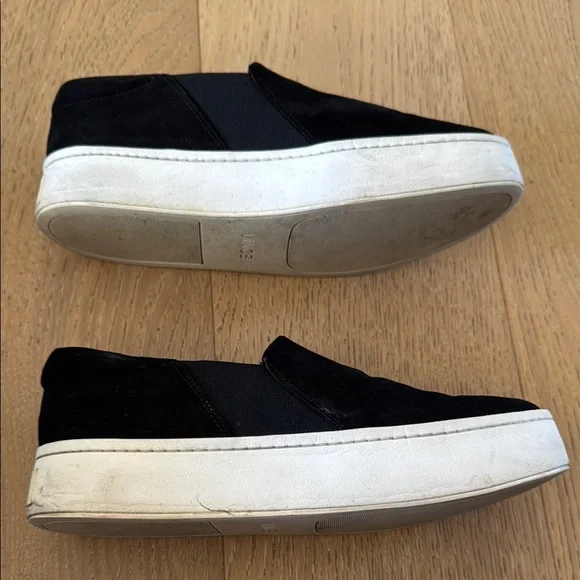 Vince Black and White Athletic Slip-On Shoes - Picture 3 of 5